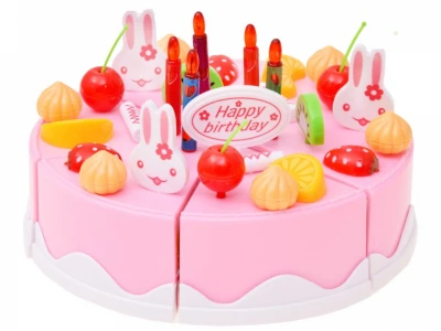 Bērnu rotaļu dzimšanas dienas torte kūka ar 75 piederumiem