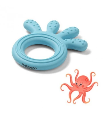 Zobu graužamais elastīgs OCTOPUS BabyOno 826/03 blue