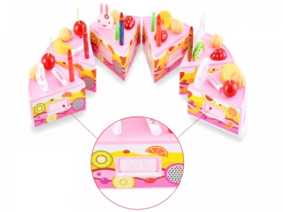 Детский игрушечный торт на день рождения с 75 аксессуарами