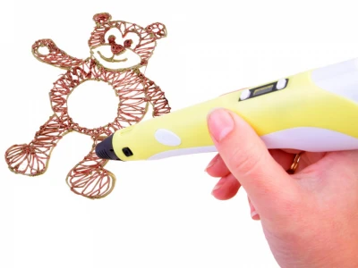 3D pildspalva burvju pildspalva 3D +uzpildes / Dzeltenā