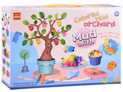 Красочный набор пластичной массы для творческой игры с аксессуарами в виде дерева